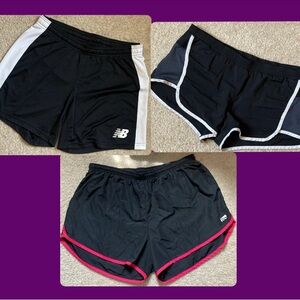 🏃3 Bundle Set - Black, Magenta, White Athletic Activewear Lounge Shorts